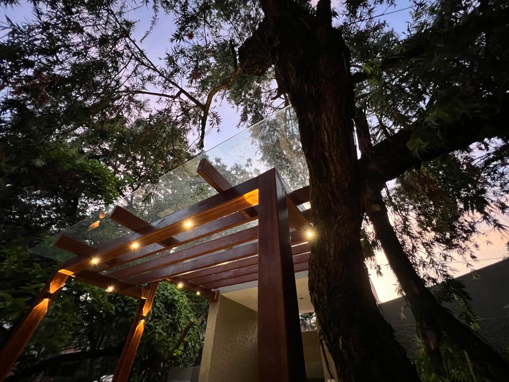 Illuminated Terrace Pergola