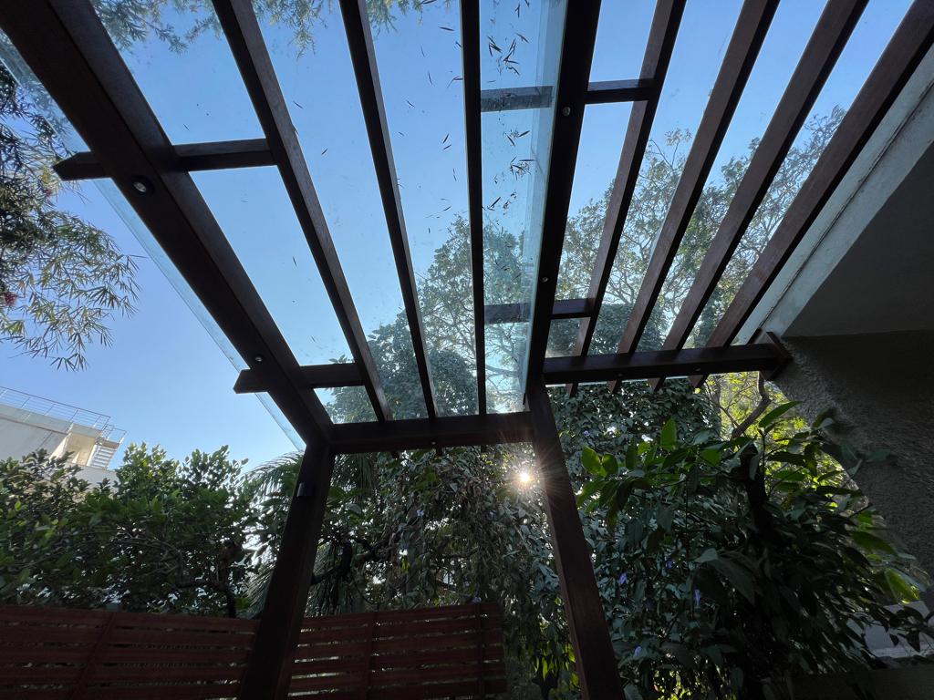 Illuminated Terrace Pergola