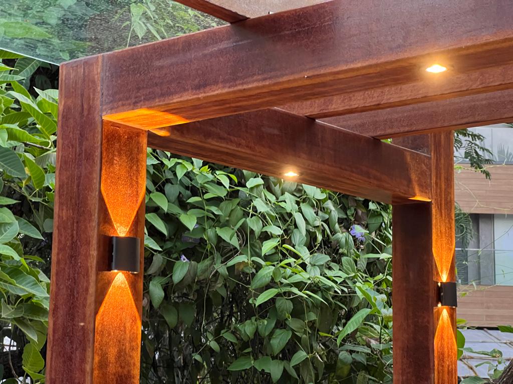 Illuminated Terrace Pergola