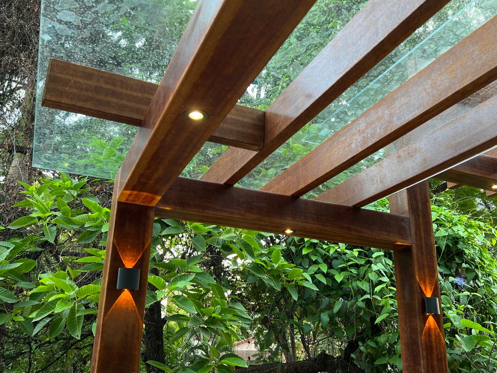 Illuminated Terrace Pergola