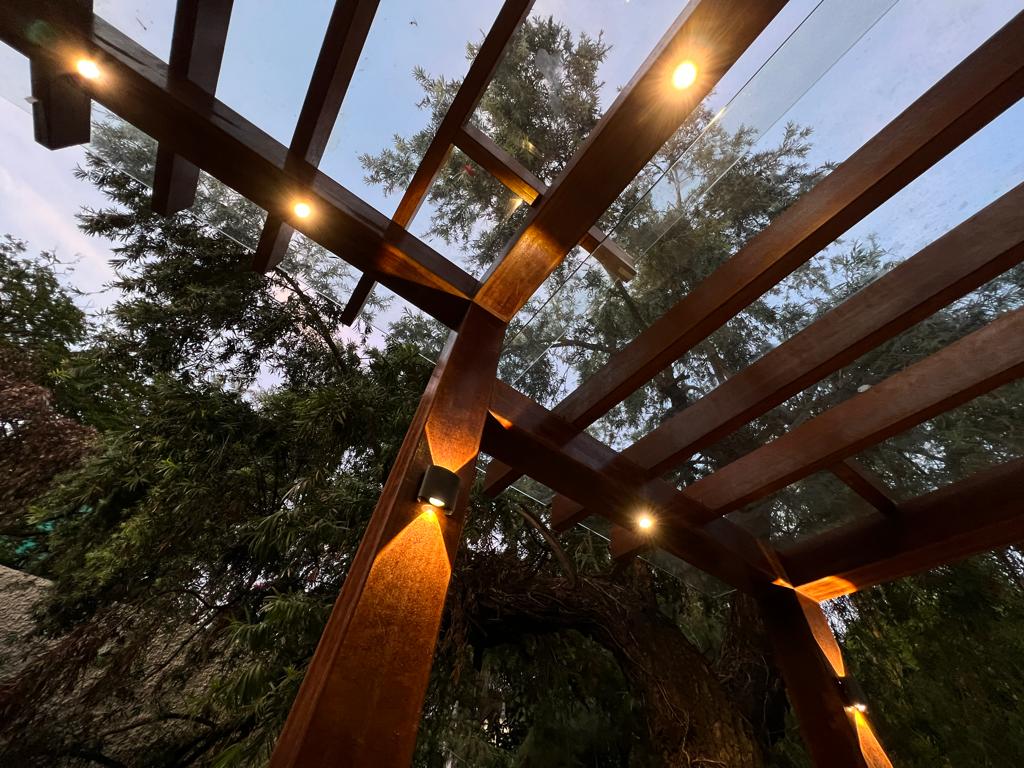 Illuminated Terrace Pergola