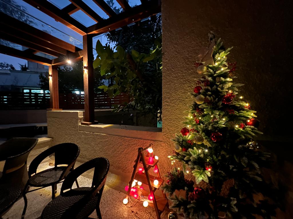 Illuminated Terrace Pergola